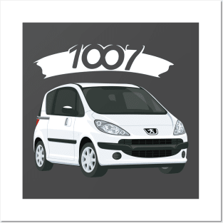 Peugeot 1007 car white Posters and Art